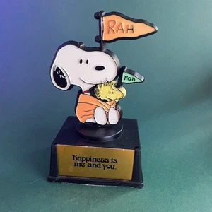 Vintage Aviva Trophäe Japan Woodstock & Snoopy Glück bin ich & du Sport Rah Rah! - Bild 1 von 5