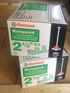 Sistemas de fijación de polvo Ramset 1516 pasador de 2-1/2 pulgadas con lavadora 200 ct "ENVÍO GRATUITO" - Imagen 1 de 6