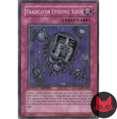 Yugioh Eradicator Epidemic Virus TDGS-ENSE1 Super Rare Limited Edition NM - Image 1 of 2