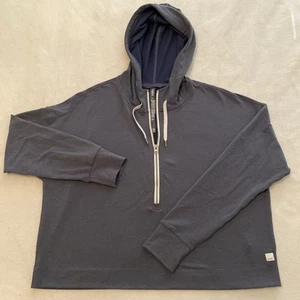 Felpa con cappuccio donna Vuori nuova con etichette taglia XS grigia ritagliata 1/2 zip VW267 - Foto 1 di 9