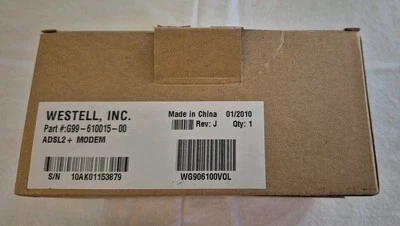 Westell INC. ADSL2+ MODEM ROUTER A99-750015-00 With Power Adapter - Image 1 of 4