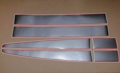 Rayas grafito gris/rojo para Ferrari 430 Scuderia líneas gráficas carreras f430 Foto 1 de 4