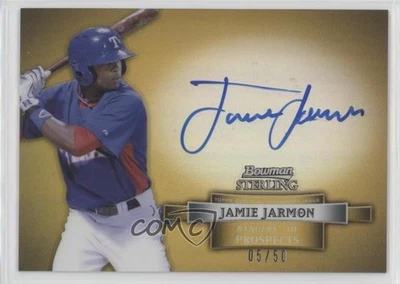2012 Bowman Sterling Prospect Gold Refractor /50 Jamie Jarmon #BSAP-JJ Auto - Image 1 of 2