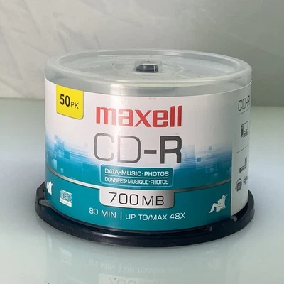 MAXELL CD-R 50Pack ~ 700MB/48x/80 Min - Image 1 of 4