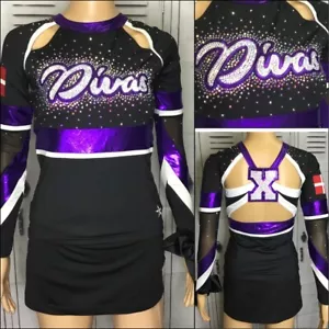 Uniforme de porristas Allstars Divas adulto pequeño - Imagen 1 de 7
