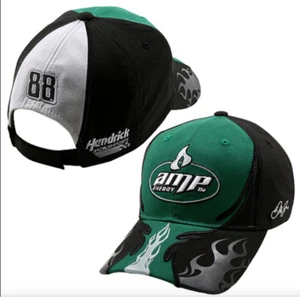 Cappello Uomo AMP Energy Dale Jr 88 Verde + Fiamme Nere Berretto a Palla Regolabile Chase - Foto 1 di 11