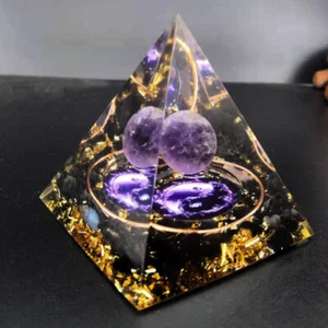 HEILORGAN ORGONIT PYRAMIDE ROSENQUARZ GROSS REIKI ENERGIE GELADEN KRISTALL - Bild 1 von 6