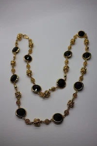 Vintage St. John Baroque Black “Crystals” and Gold Necklace (or Belt) - Excellen - Picture 1 of 8