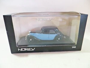 NOREV 153041 '1934 CITROEN TRACTION 11 AL'. BLACK/BLUE. 1:43. MIB/BOXED. - Picture 1 of 6