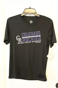 NWT Colorado Rockies MLB Majestic S/S Performance Tee Shirt Boys L 14/16 - Picture 1 of 7