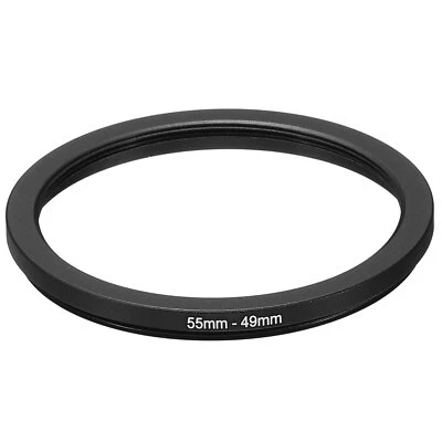 55mm-49mm Metal Step Down Ring Camera Lens Filter Adapter Ring Aluminum Filter - Image 1 of 4