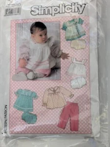 Vintage Sewing Pattern Simplicity 7783 - Baby Top, Apron, Pants 1986 Size 6 Mth - Picture 1 of 2