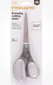 6 Pack Fiskars Softgrip Titanium Scissors 8"01005409 - Picture 1 of 2