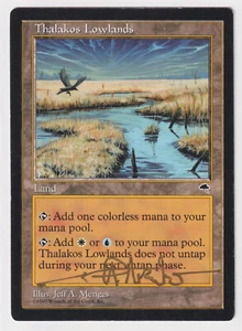 Gold Signed Thalakos Lowlands MP Tempest Artist Jeff A. Menges 1997 MTG Magic! - Picture 1 of 2