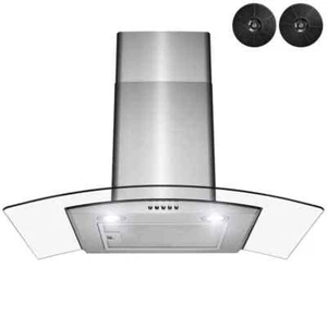 Golden Vantage Wall Mount Range Hood 30" Convertible Lighted Stainless Steel - Picture 1 of 6