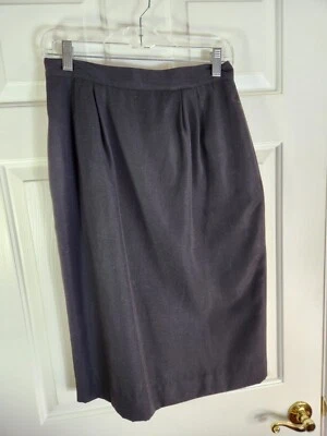 Falda Lápiz KAREN SCOTT Talla 12 Forrada Negra con Bolsillos Cremallera Trasera Negocios Carrera Foto 1 de 3