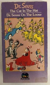 DR. Seuss The Cat In The Hat/On The Loose VHS 1985-TESTED-VERY RARE-SHIP 24 HOUR - Picture 1 of 12