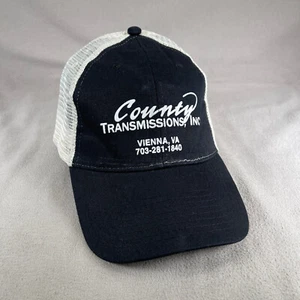 County Transmissions Inc Mütze Herren Einheitsgröße schwarz Strapback Kappe Netzrücken Automobil - Bild 1 von 10