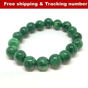 BURMA JADE Beads Bracelets Maw Sit Beautiful Jadite Stones 10 mm. Size 15-20 cm. - Picture 1 of 7