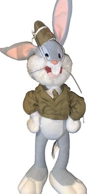 Peluche militar vintage 2001 Looney Tunes Nanco Bugs Bunny ejército 12" usado en excelente estado dibujos animados Foto 1 de 4