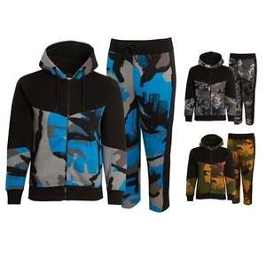 Kinder Jungen Camouflage Trainingsanzug Kapuze oben unten Reißverschluss Track Hoodie Jogginganzug 5-14 - Bild 1 von 25