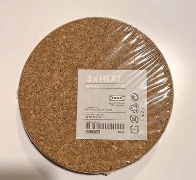 New IKEA HEAT Trivet Cork 7" - 3 PACK - Image 1 of 2
