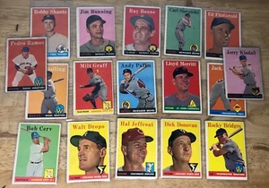 17 TOPPS 1958 Baseball cards TCG Jim Bunning #115 + RAMOS BOONE BOLLING GRAFF + - Picture 1 of 19