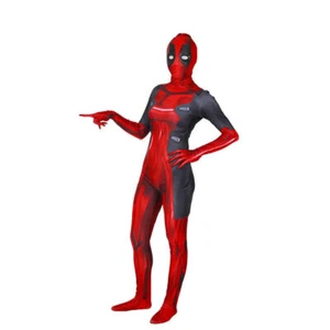 Lady Deadpool Cosplay Costume Woman Jumpsuit W/Mask Bodysuit Outfits Halloween - Picture 1 of 10