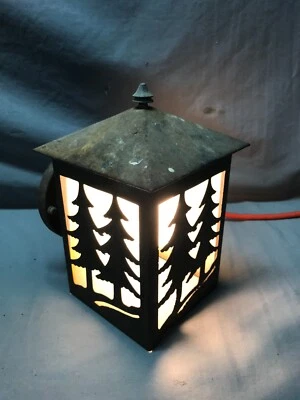 Antiguo aplique de pared de metal de colección para pino 182-25B Foto 1 de 4