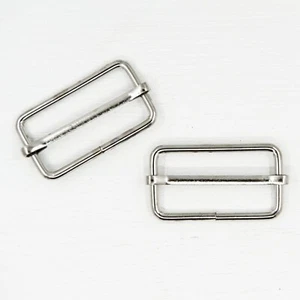 2 x Metall Gurtschieber für Taschengurte 38 mm - silber für Gurtband Gurtband Basteln - Bild 1 von 1