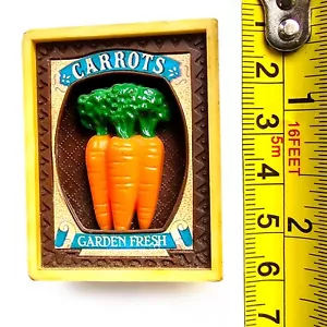 Gallery Originals Garden Fresh Carrots Refrigerator Magnet 3 Dimensional - Picture 1 of 5
