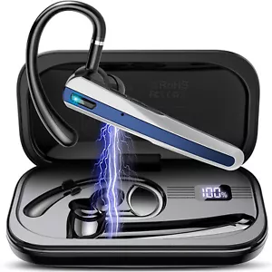 Bluetooth Headset In Ear Ohrbügel Freisprecheinrichtung Universal Handy Telefon - Bild 1 von 8