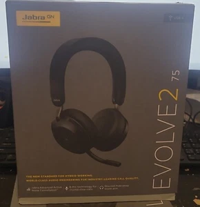 Jabra Evolve2 75 USB-A Premium Headset With Wireless Capability New - Afbeelding 1 van 1