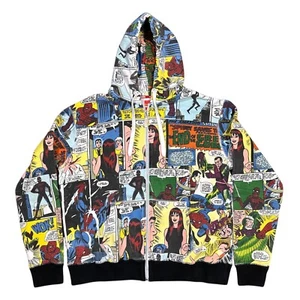 Vintage Y2K Marvel New Era Spider-Man End of Green Goblin All Over Hoodie Mens L - Picture 1 of 13