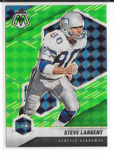 2021 Mosaic Fluorescent Green Prizm Steve Largent 2/10 180 Seahawks