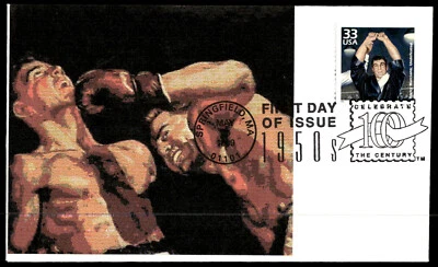 1999 FDC Rocky Marciano Left Cross BYRNES Cachet - Image 1 of 2