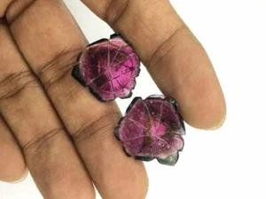 Multi Tourmaline antique Carving Shape AAA + Quality Natural Gemstone 31.20 Ct - Picture 1 of 5