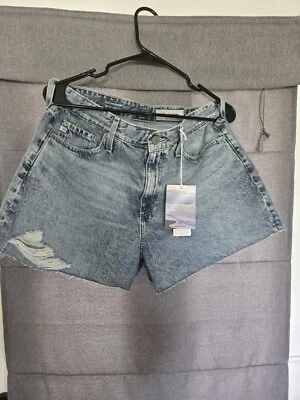 Pantalones cortos de mezclilla vintage de tiro alto Alexis azules para mujer AG en 25 años Calico talla 31 Foto 1 de 4