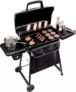 OUTDOOR PROPANE GAS GRILL 2-Burner with Side Burner Stainless Steel - Picture 1 of 8