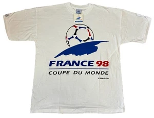 Vintage France 98 Soccer T Shirt World Cup Coupe Du Monde FIFA M Brandneu RAR - Bild 1 von 14