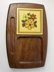 ๐ฑVTG MCM Charcuterie Board Made In Japan Cheese Board Wood Tile 1 Day Ship!๐ - Picture 1 of 5