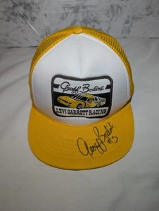 Vintage Levi Garrett Racing Hat Trucker Snapback Cap Geoff Bodine Autograph - Picture 1 of 9