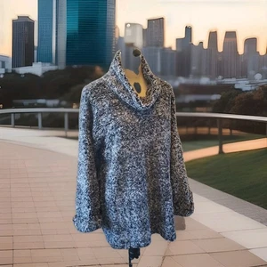 "Neu" Anthropologie Sunday in Brooklyn grau Fleece Wasserfallausschnitt Oversize Top Gr. M/L - Bild 1 von 10