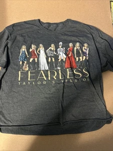 Taylor Swift Damen Fearless bauchfreies Oberteil Shirt grau Größe Large T8 - Bild 1 von 3