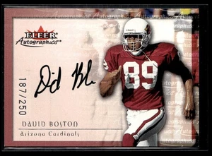 2000 Fleer Tradition Autographics Silver David Boston Auto 187/250 Arizona - Picture 1 of 2