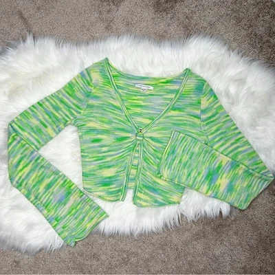 Top corto tejido manga campana retro American Eagle para mujer XS Mod discoteca hippie boho Foto 1 de 4