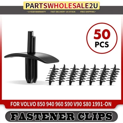 50 piezas de retenedores tipo empuje con clip de aislamiento de capó de nailon de 5 mm para Volvo S80 S90 V90 Foto 1 de 4