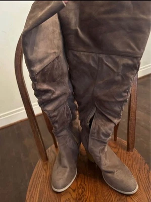 Botas Kaison hasta la rodilla para mujer. Pantorrilla extra ancha. Negro y marrón Foto 1 de 4