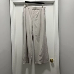 NEW Lou & Grey Large Stylish Gray Wanderweave Wide-Leg Pants Lightweight L - Picture 1 of 13