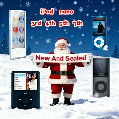 New Sealed Apple iPod Nano 3rd 4th 5th 7th Gen 4GB 8GB 16GB All Colors For Gift - Image 1 of 4